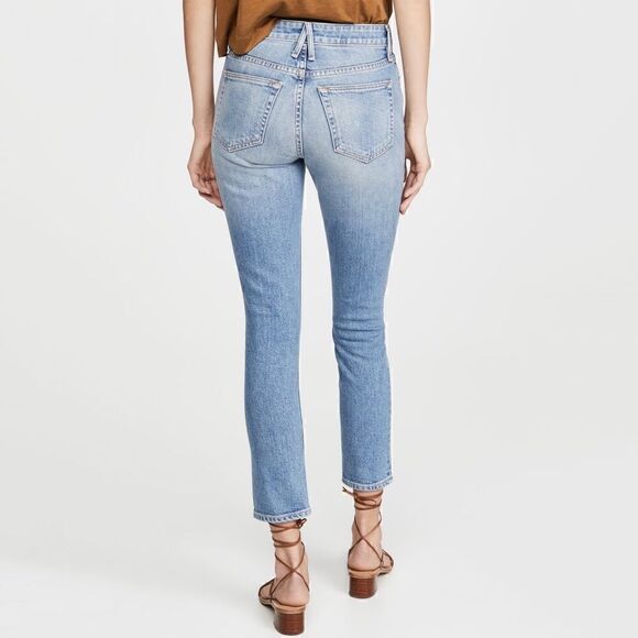 SLVRLAKE Lou Lou Mid Rise Slim Jeans in Catalina Wash - Picture 2 of 10